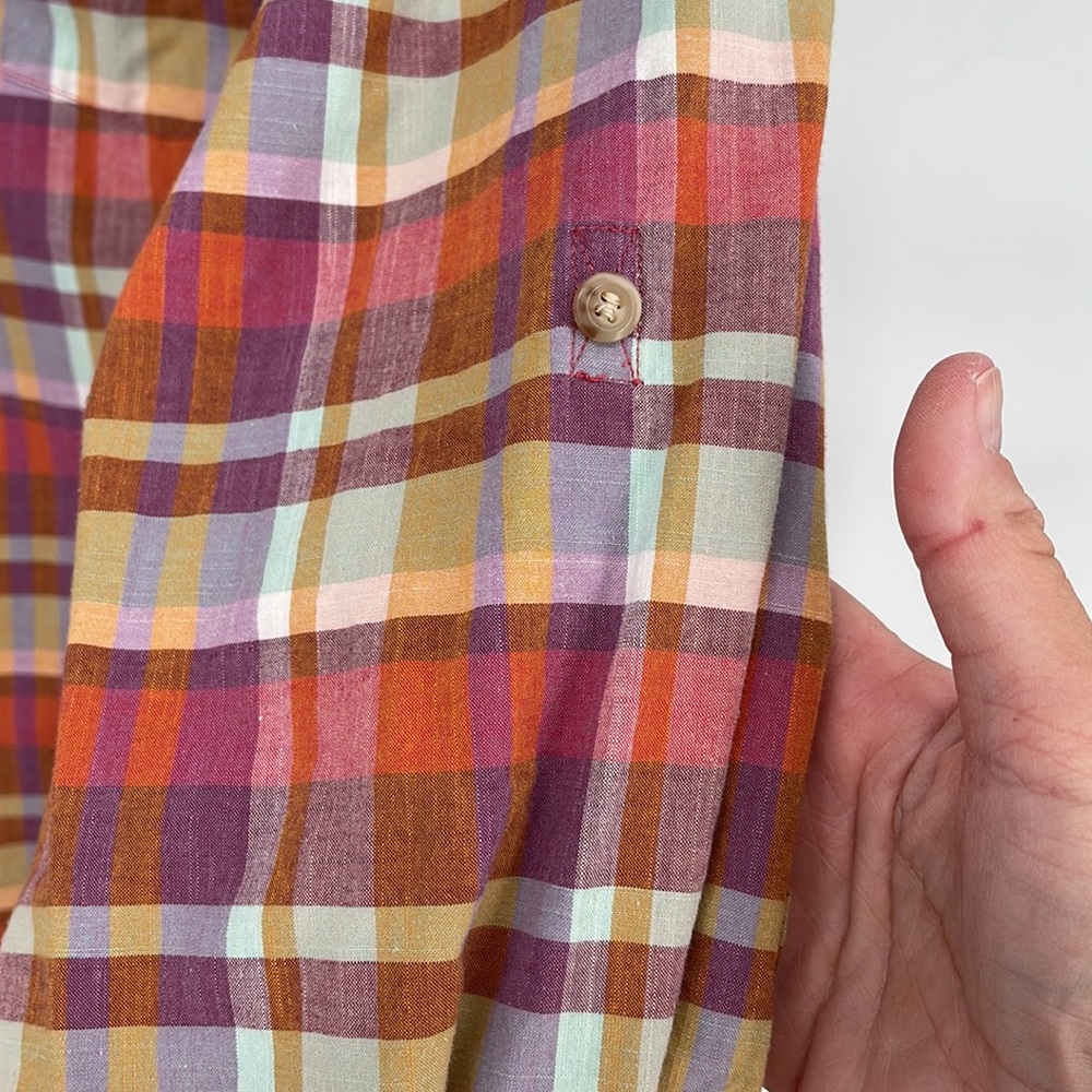 Pendleton Button Down Shirt Womens 3x Pastel Plai… - image 4